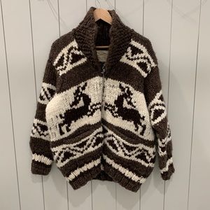 Authentic Cowichan Indian hand knit wool sweater